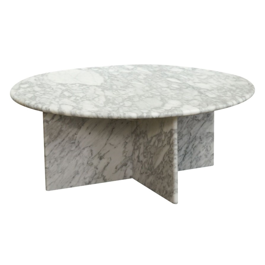 Trit House Lindy Round Coffee Table White Marble Online