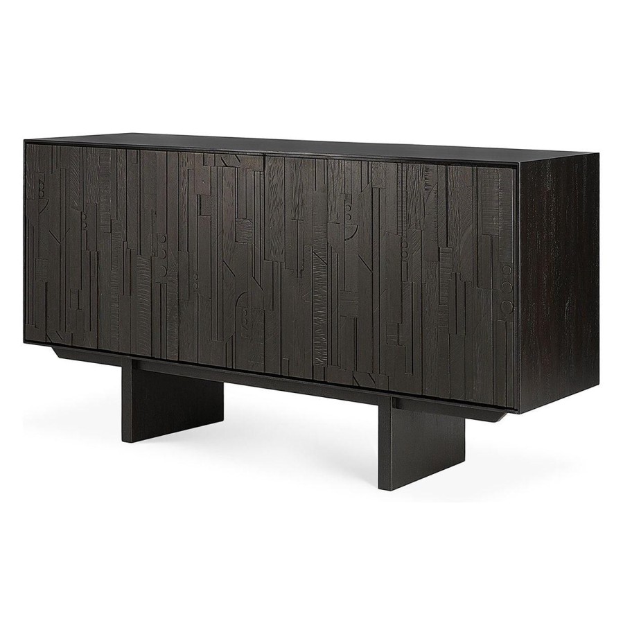 Ethnicraft Ethnicraft Teak Mosaic 3 Door Sideboard Black Best