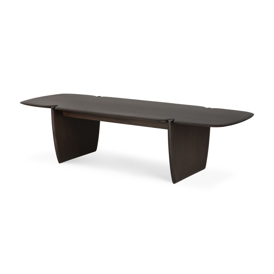 Ethnicraft Ethnicraft Mahogany Pi Rectangular Coffee Table Dark Brown Best