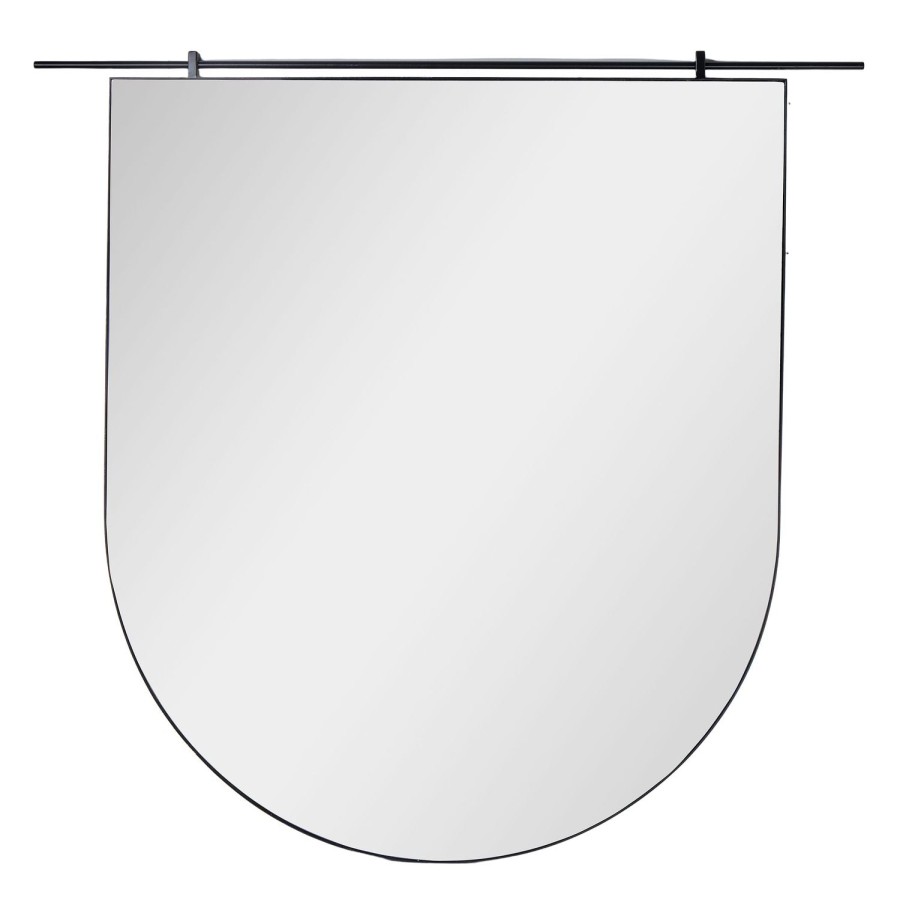 Trit House Arch Round Wall Mirror Black Clearance