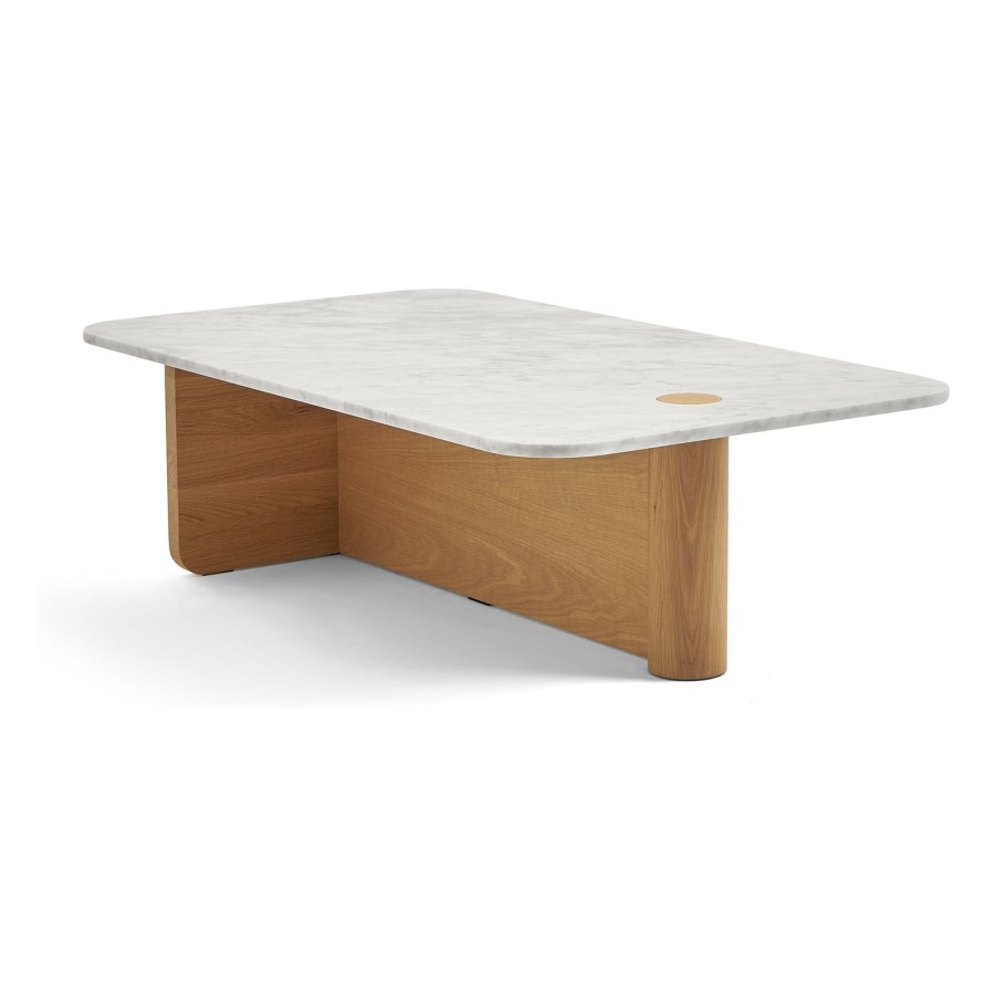 Natadora Pivot Rectangular Marble Coffee Table Clearance