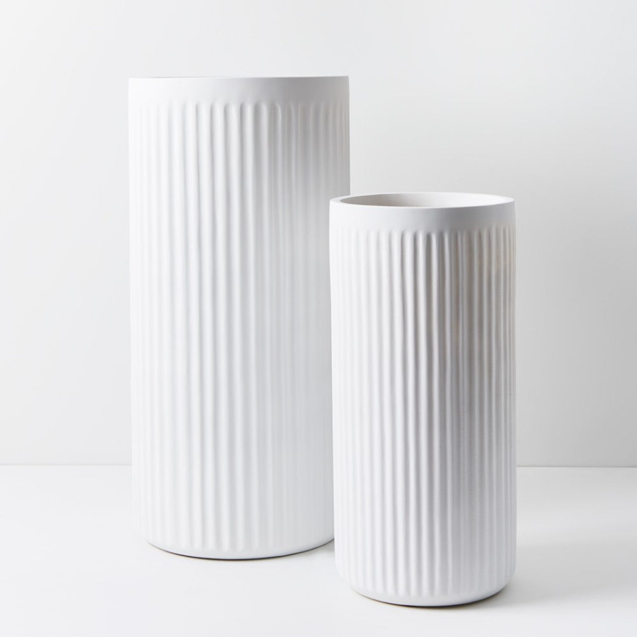 Trit House Pleat Cylinder Tall Pot - Set Of 2 Wholesale