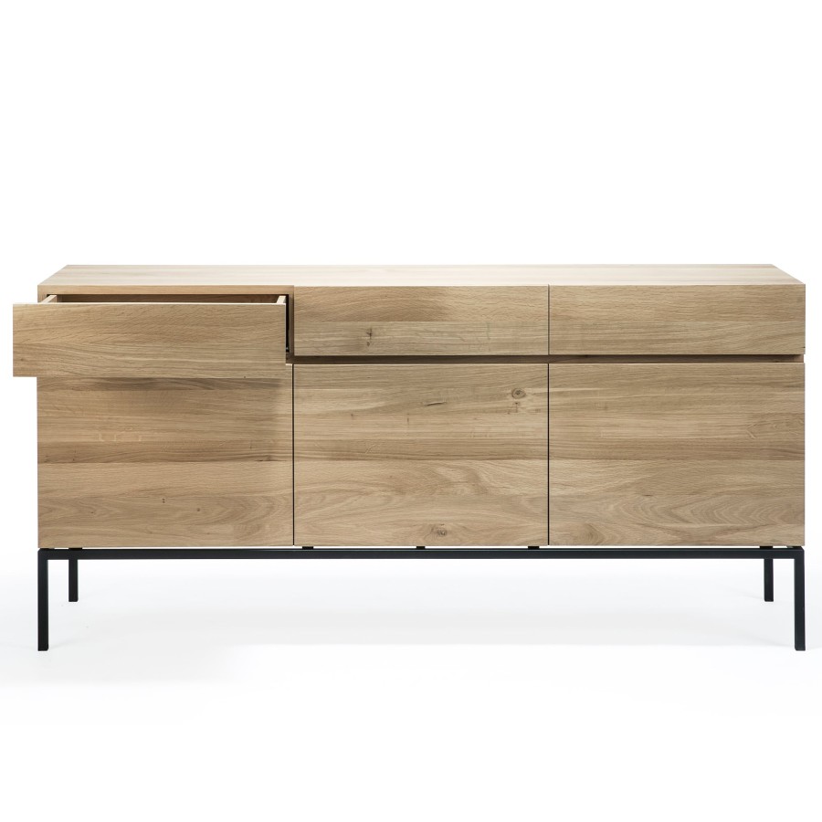 Ethnicraft Ethnicraft Oak Ligna 3 Doors 3 Drawers Sideboard Black Online