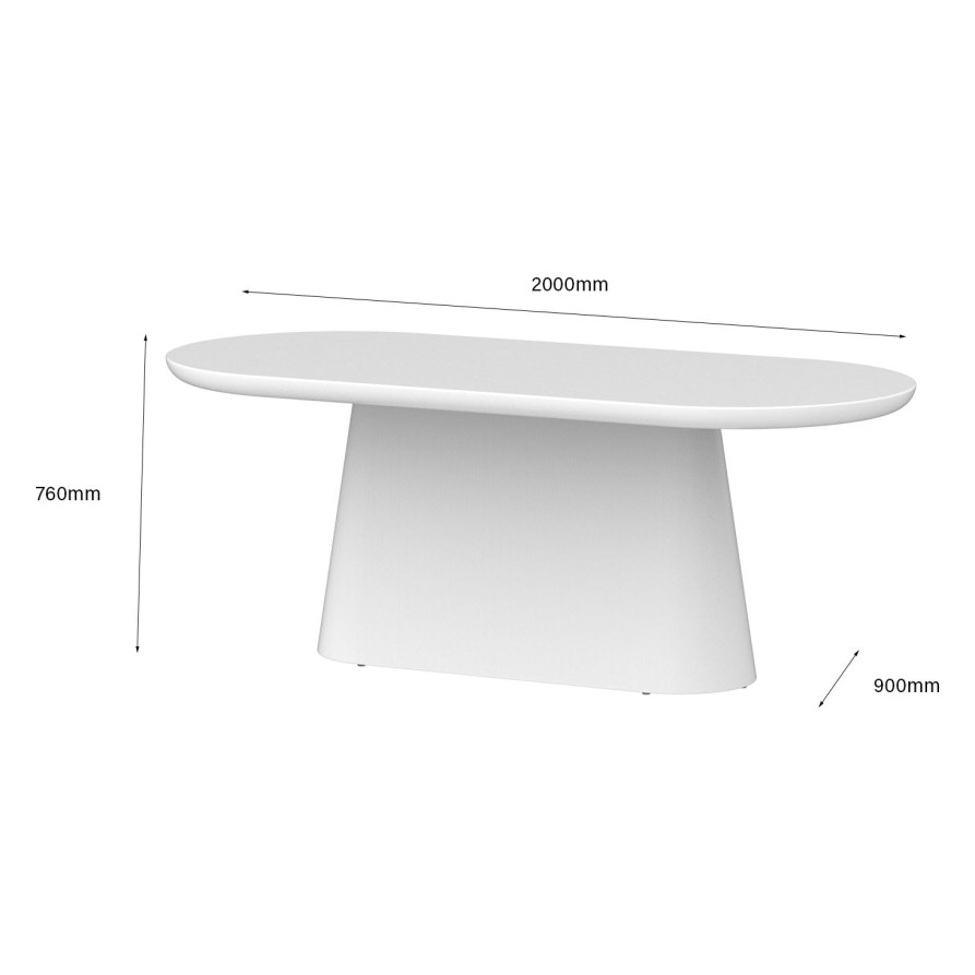 Trit House Anderson Dining Table White Concrete Online