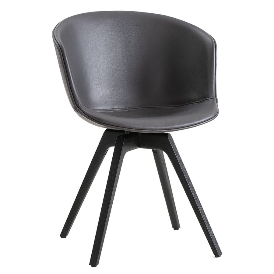 Wendelbo Mono V3 Dining Chair Dark Brown Trevisio Leather Hot