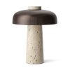 Audo Copenhagen Reverse Table Lamp Travertine/Bronzed Brass Hot