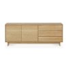 Ethnicraft Ethnicraft Oak Wave 2 Doors 3 Drawers Sideboard Natural Oak New