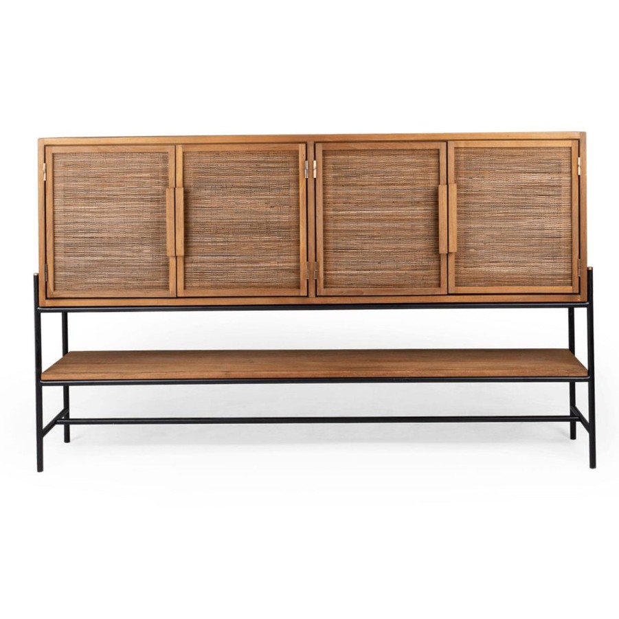 dBodhi Dbodhi Coco Dresser - 4 Doors/1 Open Rack Teak Clearance