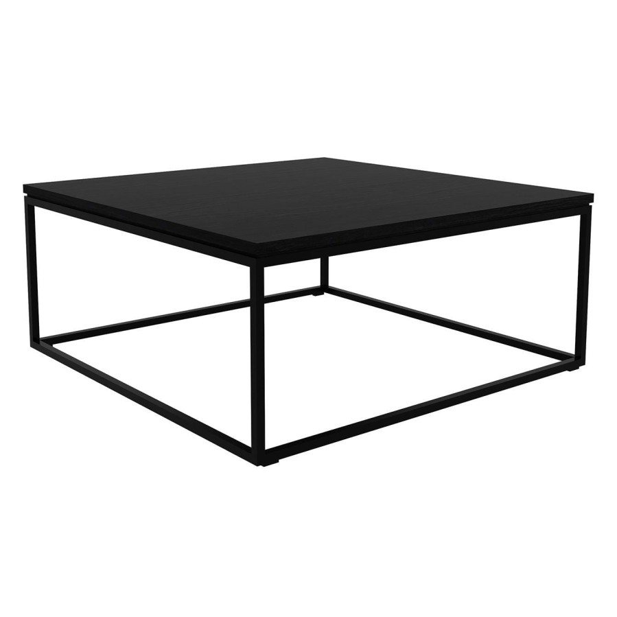 Ethnicraft Ethnicraft Oak Thin Square Coffee Table Black Oak Hot