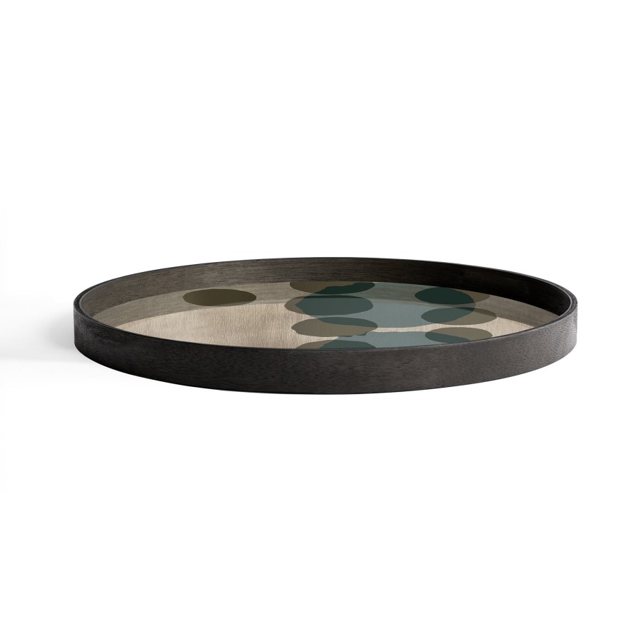 Ethnicraft Ethnicraft Round Glass Tray - Large Wholesale