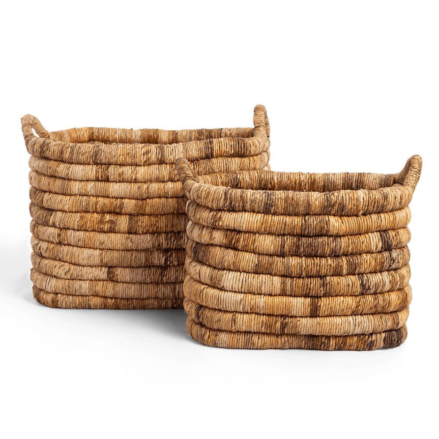 dBodhi Dbodhi Caterpillar Sago Rectangular Basket Two Tone - Set Of 2 Lurik Online