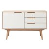 PBJ Designhouse Curve Sideboard - 1 Door/3 Drawers Light Oak Online