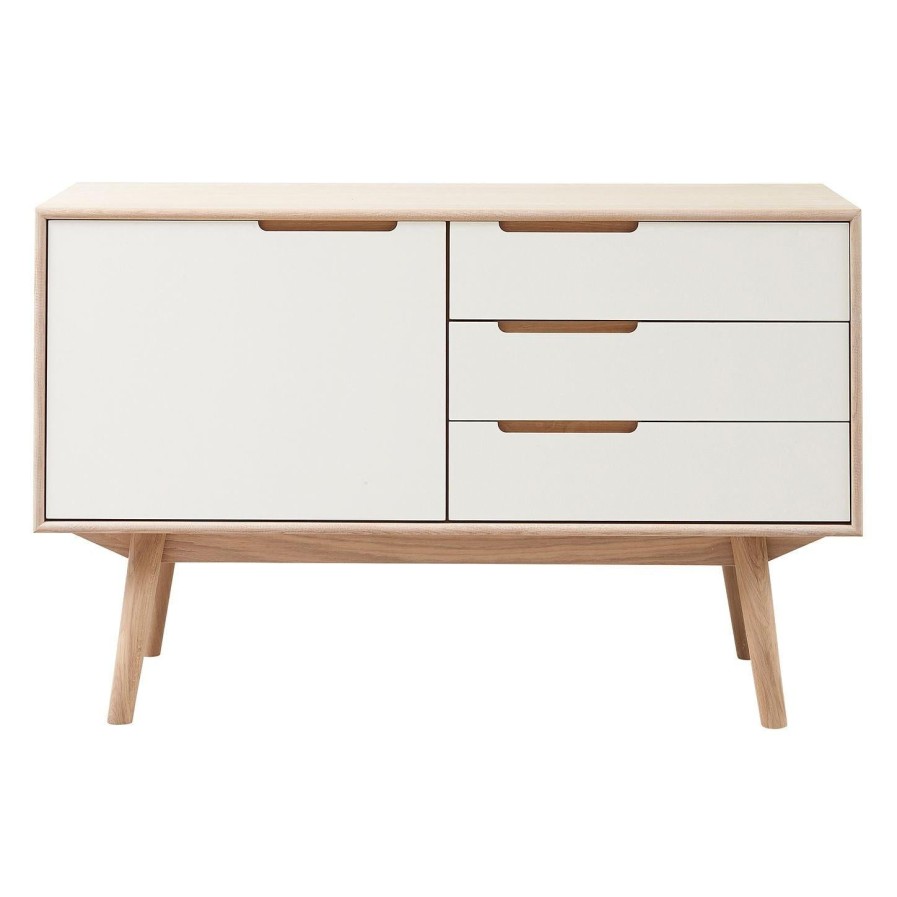 PBJ Designhouse Curve Sideboard - 1 Door/3 Drawers Light Oak Online