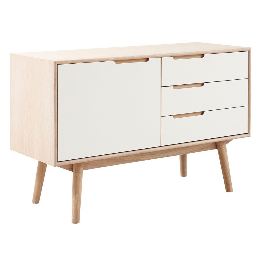 PBJ Designhouse Curve Sideboard - 1 Door/3 Drawers Light Oak Online