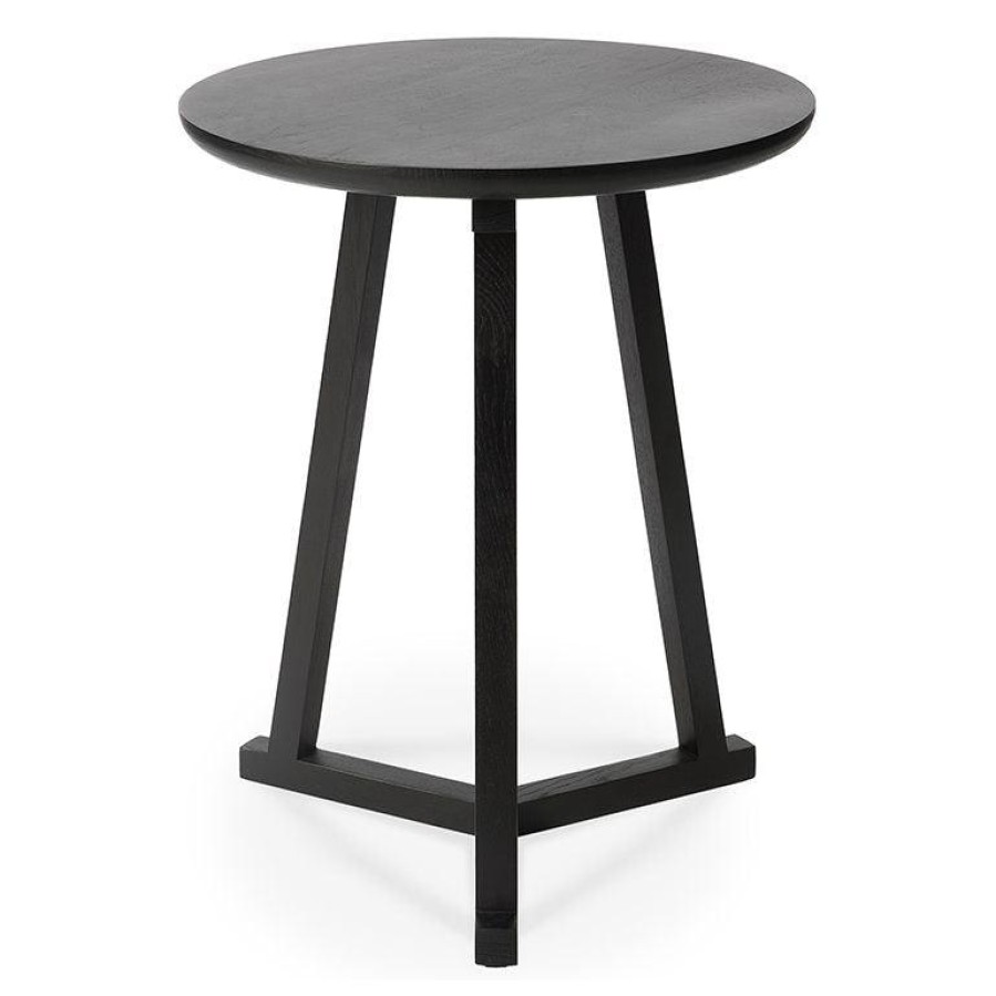 Ethnicraft Ethnicraft Oak Tripod Side Table - Black Black Oak Online