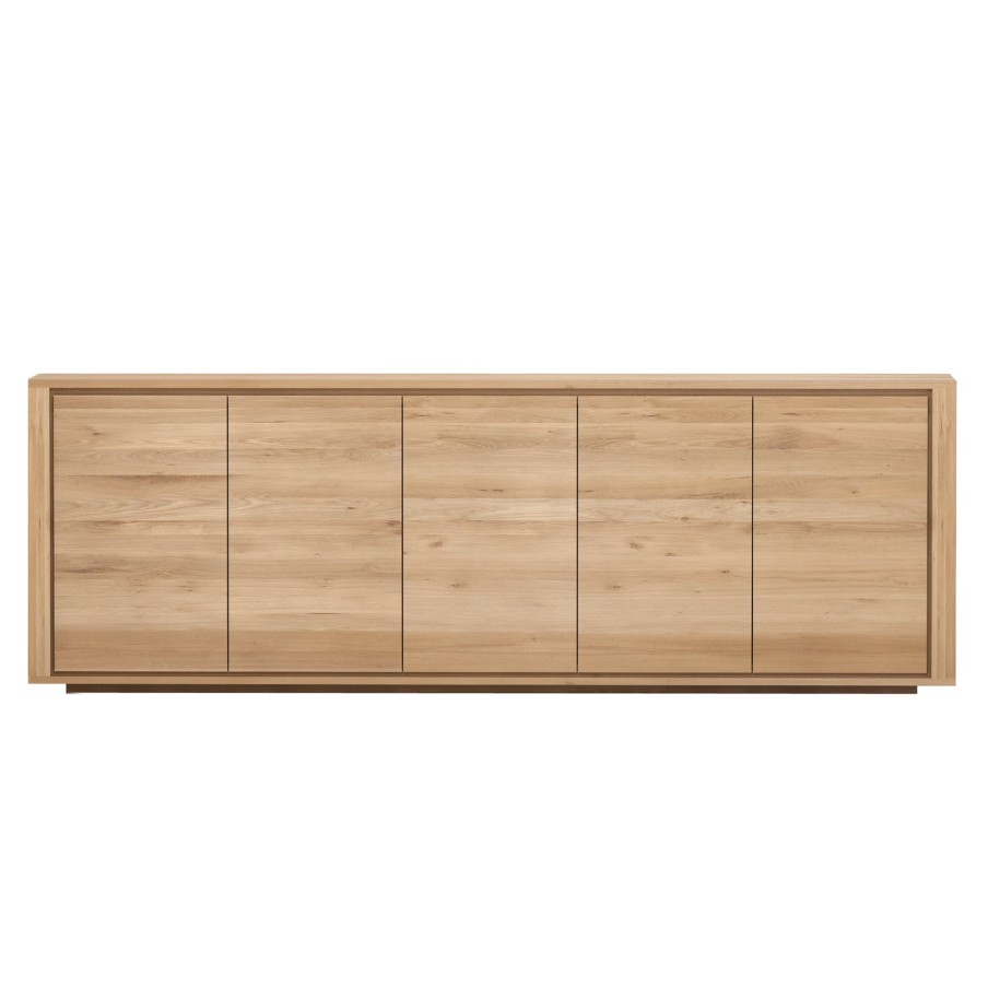 Ethnicraft Ethnicraft Oak Shadow 5 Doors Sideboard Natural Oak Hot