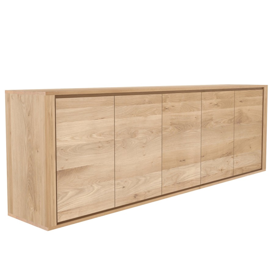 Ethnicraft Ethnicraft Oak Shadow 5 Doors Sideboard Natural Oak Hot