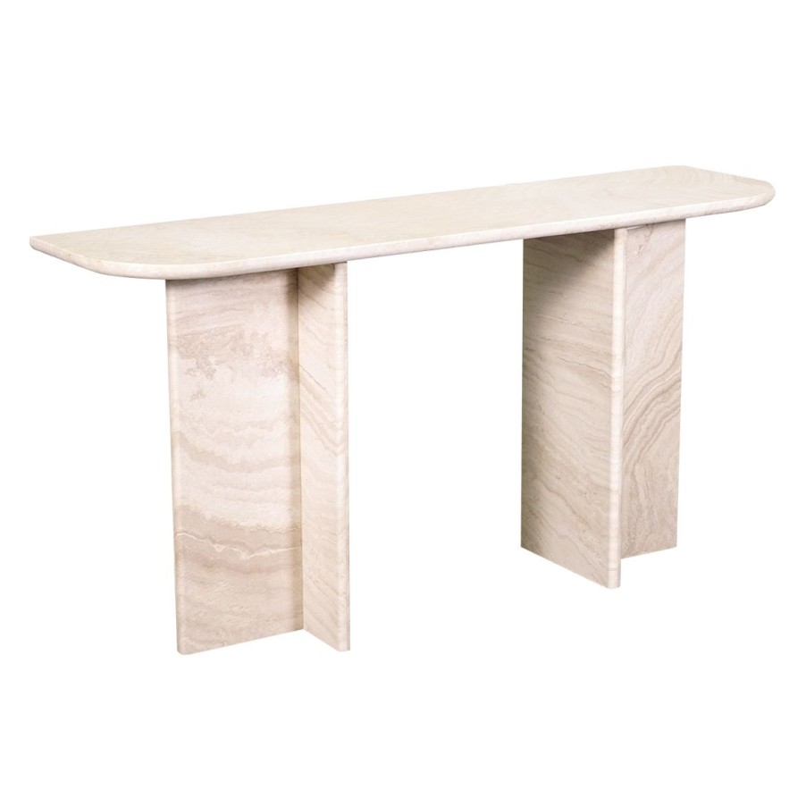 Trit House Hazel Console Table Travertine Hot