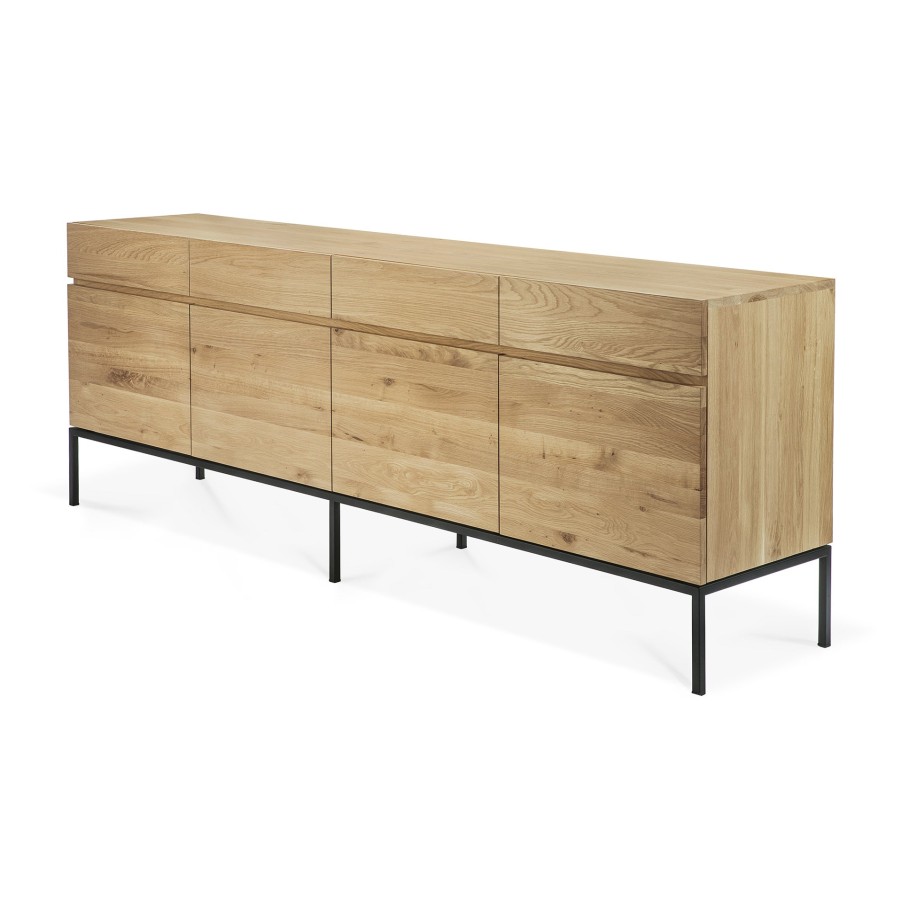 Ethnicraft Ethnicraft Oak Ligna 4 Doors 4 Drawers Sideboard Clearance