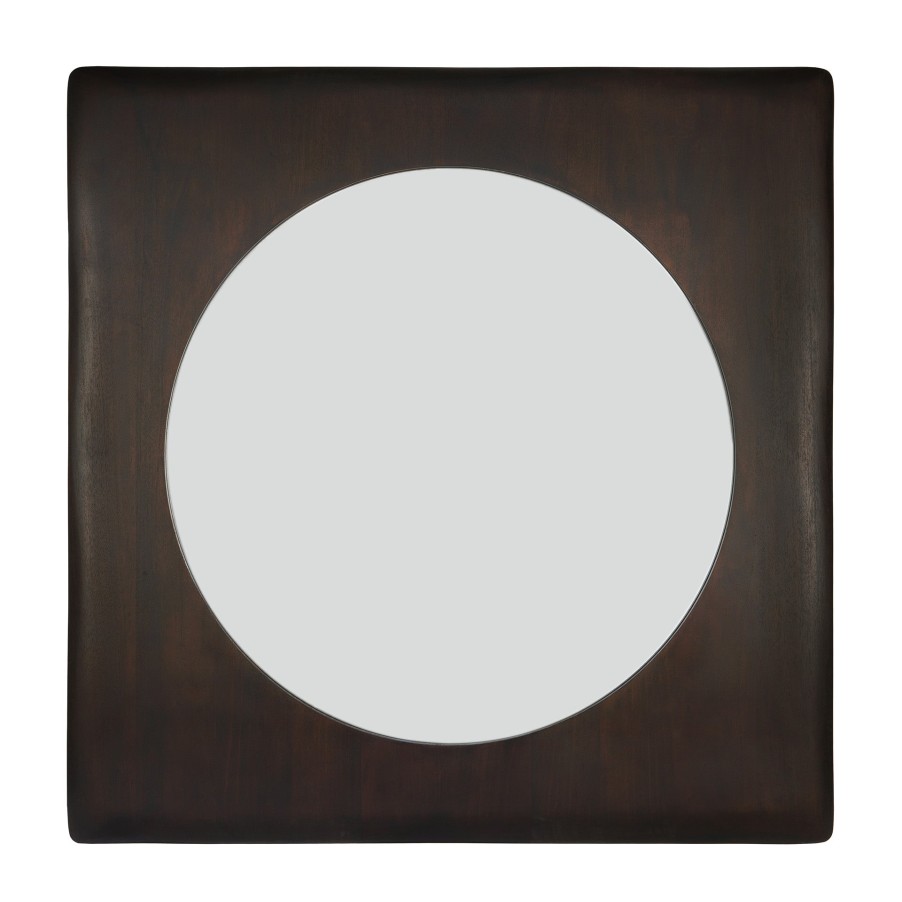 Ethnicraft Ethnicraft Mahogany Pi Wall Mirror Dark Brown Wholesale