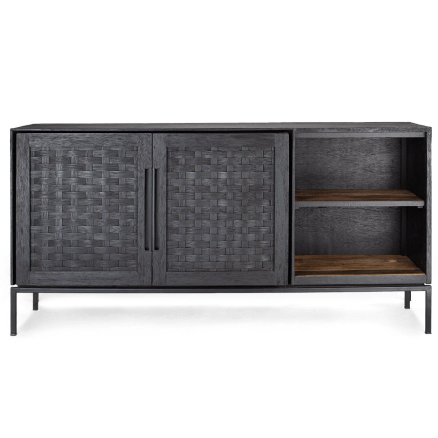 dBodhi Dbodhi Karma Charcoal Low Dresser - 2 Doors/2 Shelves New