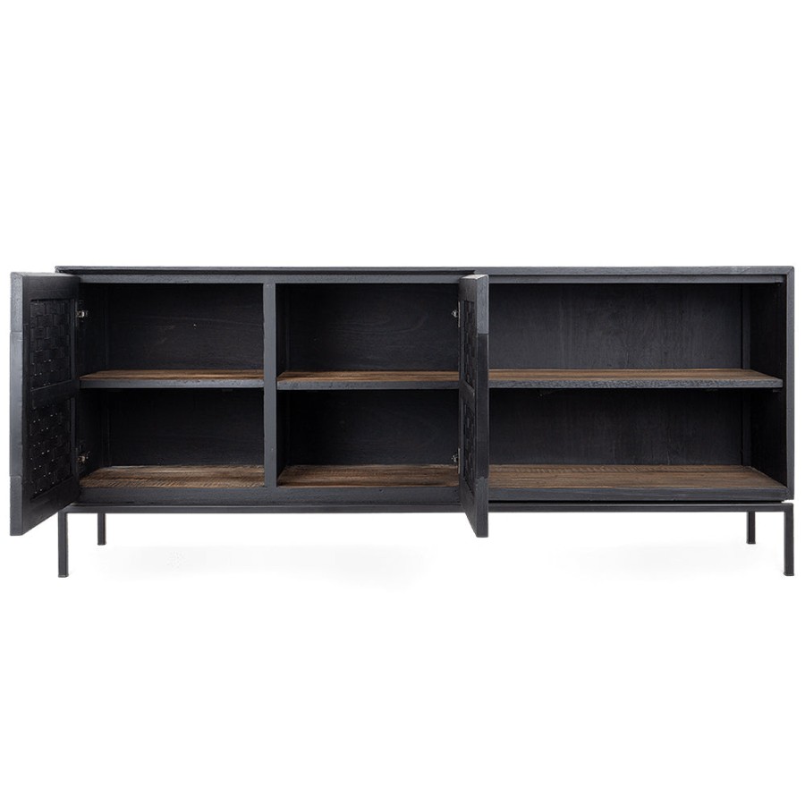 dBodhi Dbodhi Karma Charcoal Low Dresser - 2 Doors/2 Shelves New