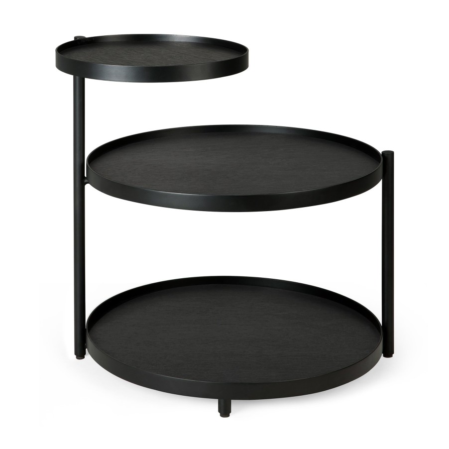 Ethnicraft Ethnicraft Swivel Tray Side Table Black Clearance