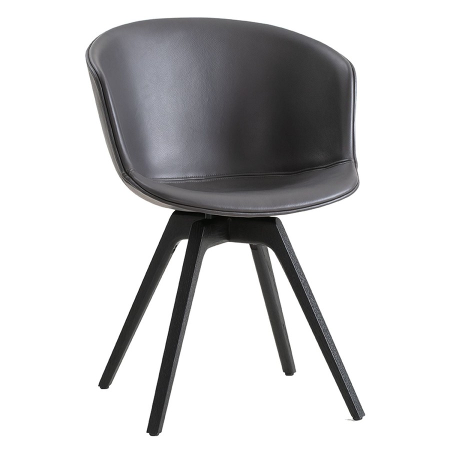 Wendelbo Mono V3 Dining Chair Dark Brown Trevisio Leather Clearance