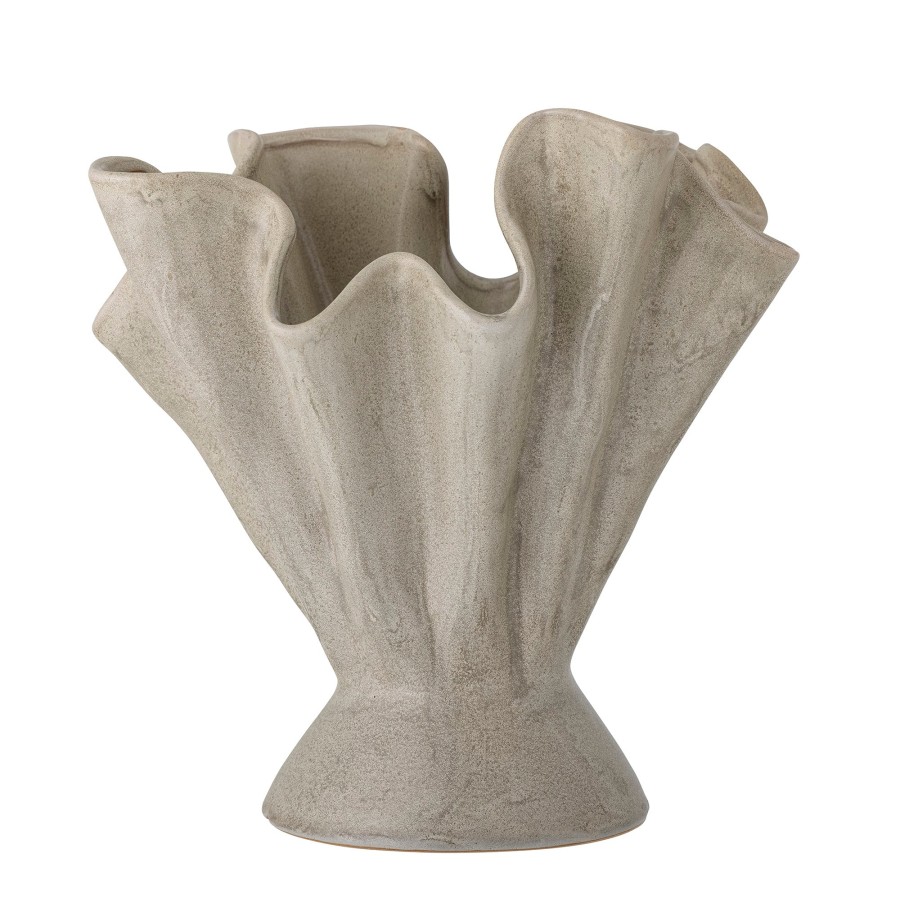 Bloomingville Plier Stoneware Vase Nature Clearance