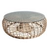 Caneline Nest Footstool/Coffee Table - Outdoor Safety Glass/Clear Clearance