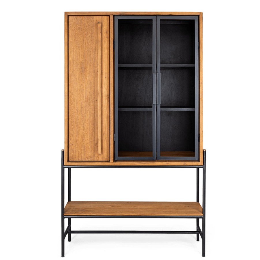 dBodhi Dbodhi Outline Cabinet - 3 Doors/2 Glass Doors Teak Best