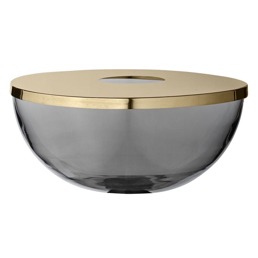 AYTM Tota Combined Vase & Bowl Black/Gold Hot