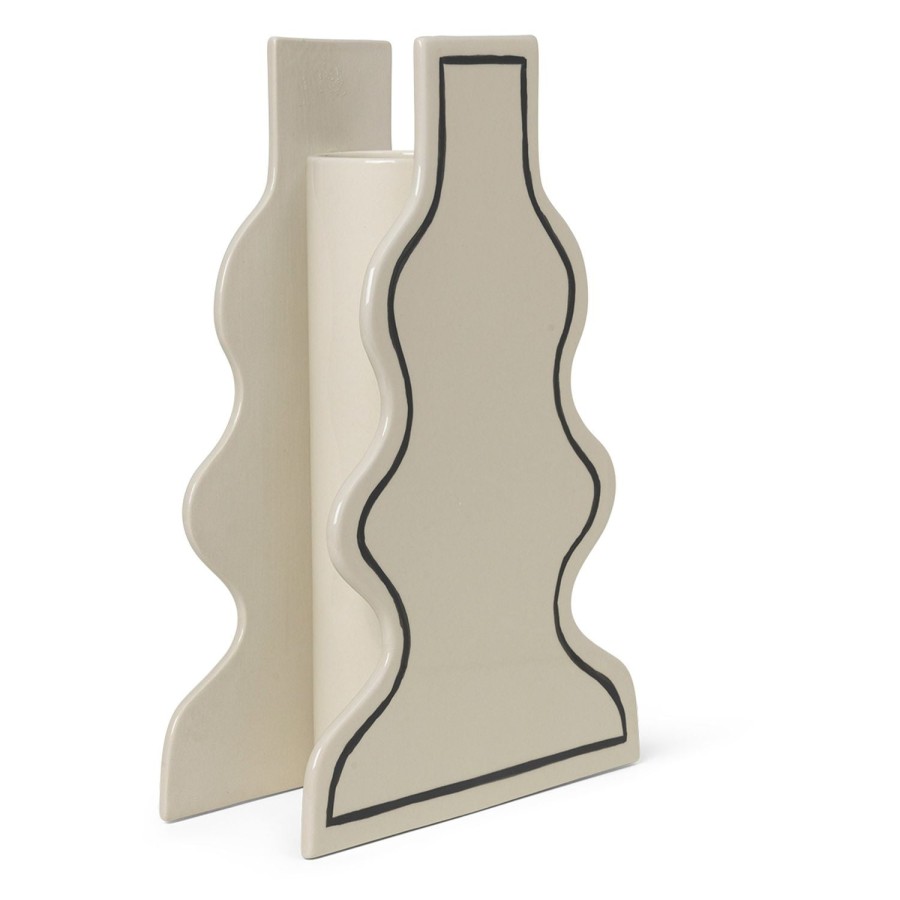 Ferm Living Paste Curvy Vase Off White Online