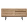 Ethnicraft Ethnicraft Oak Shadow Sideboard - 2 Doors/3 Drawers Natural Oak Best