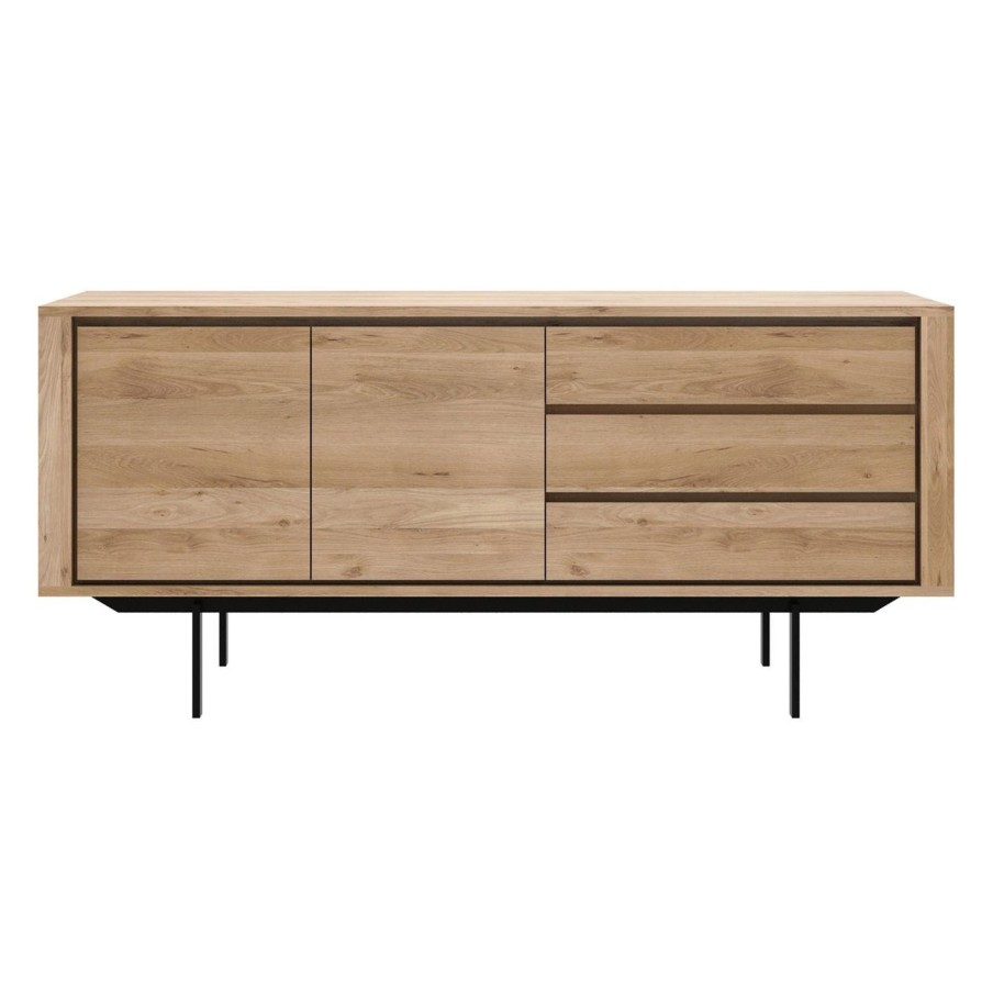 Ethnicraft Ethnicraft Oak Shadow Sideboard - 2 Doors/3 Drawers Natural Oak Best