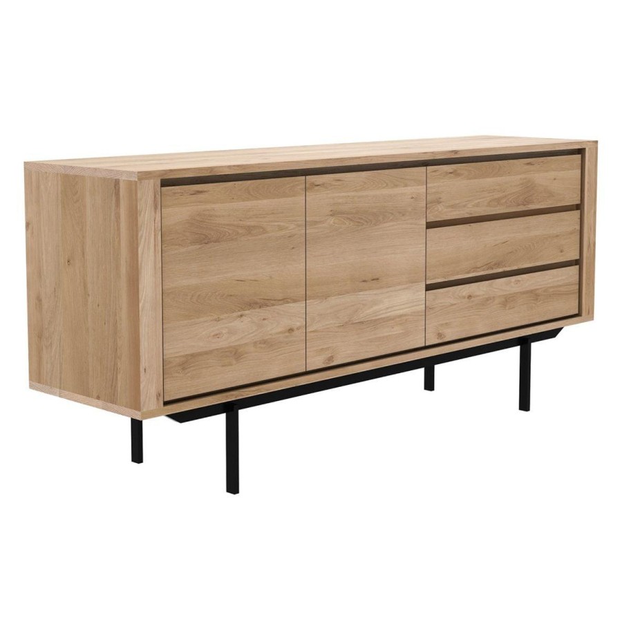 Ethnicraft Ethnicraft Oak Shadow Sideboard - 2 Doors/3 Drawers Natural Oak Best