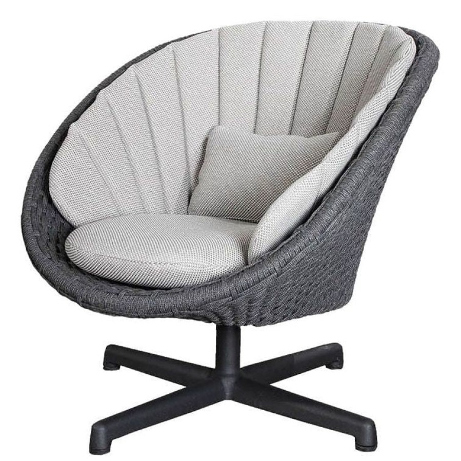 Caneline Peacock Swivel Lounge Chair - Soft Rope Online