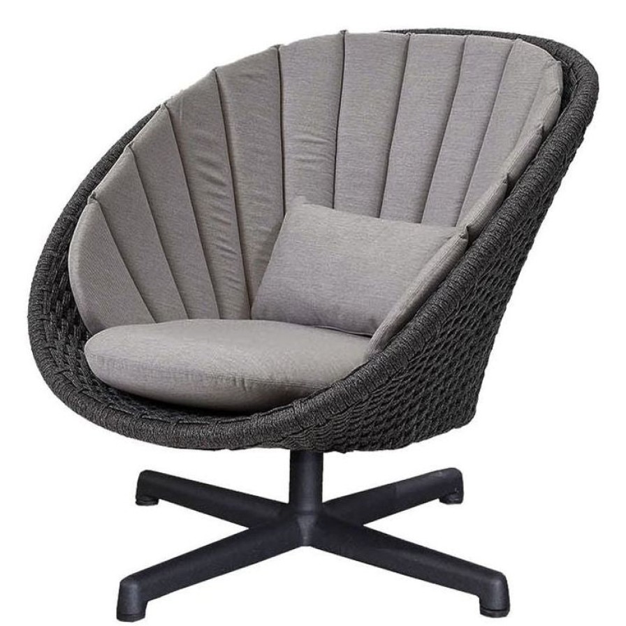 Caneline Peacock Swivel Lounge Chair - Soft Rope Online