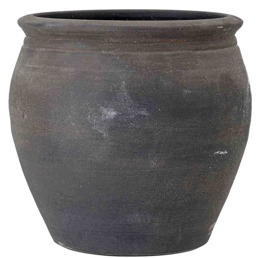 Bloomingville Hugsi Deco Terracotta Flowerpot Black Hot