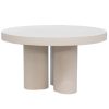 Trit House Slab Round Dining Table Ivory Concrete New