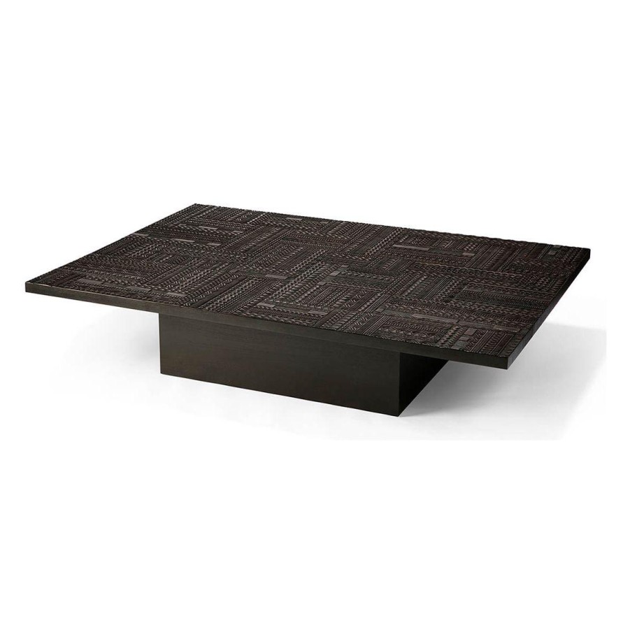 Ethnicraft Ancestors Tabwa Blok Coffee Table Black New