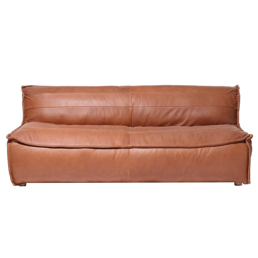 United Strangers Homecrest 2 Seater Sofa Butter Dark Coffee Leather Online