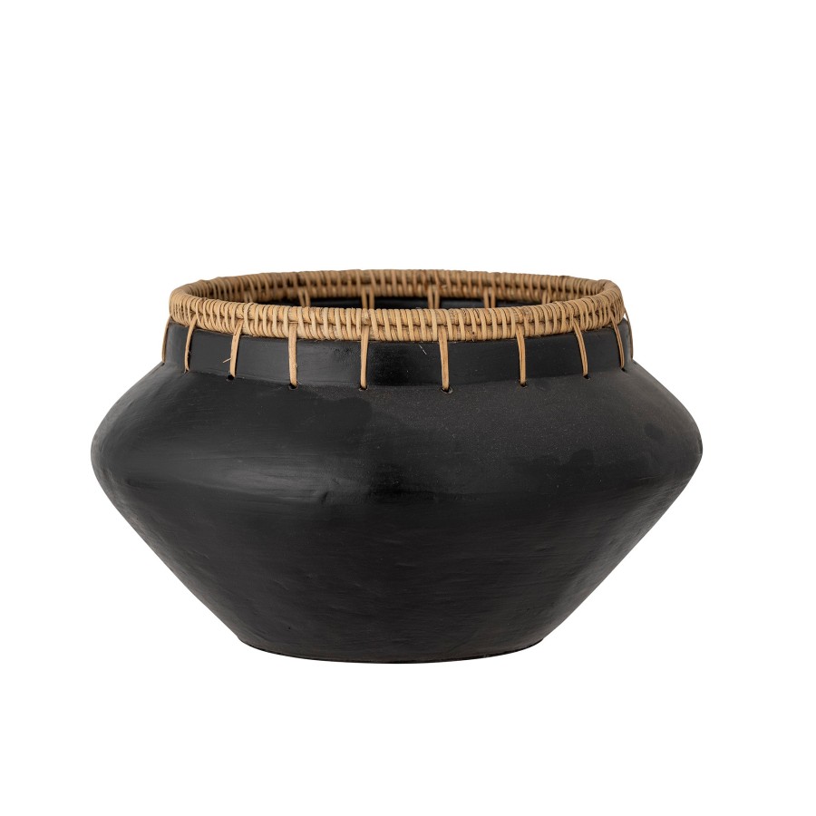 Bloomingville Dixon Terracotta Deco Bowl Black Clearance