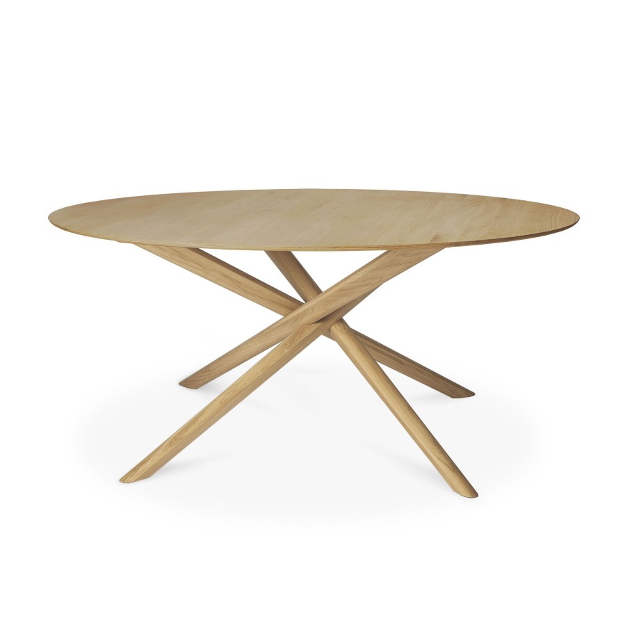 Ethnicraft Ethnicraft Oak Mikado Round Dining Table Natural Oak Wholesale