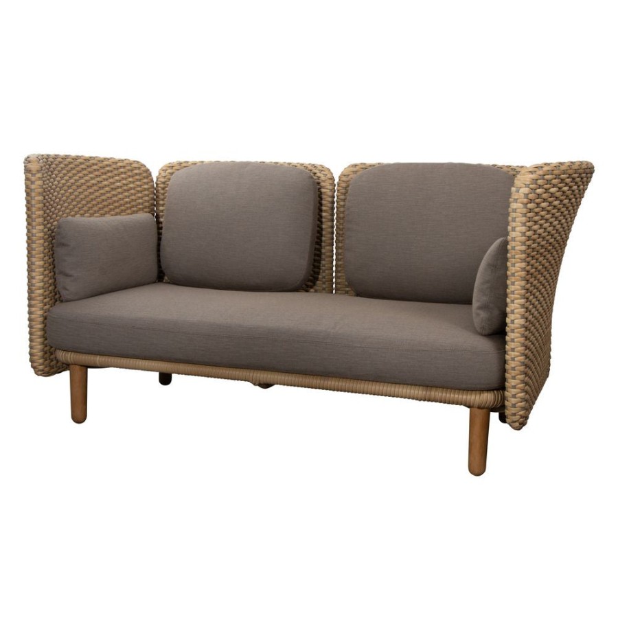 Caneline Arch 2 Seater Low Arm Sofa Natural/Taupe Wholesale