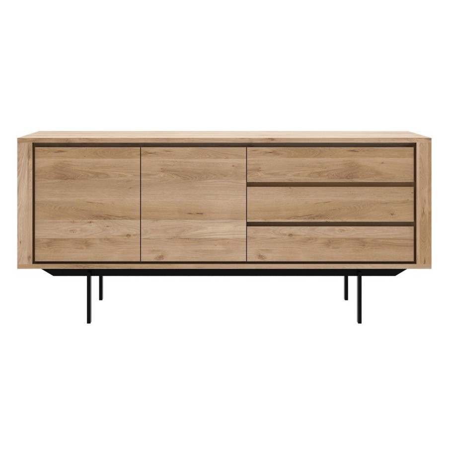 Ethnicraft Ethnicraft Oak Shadow Sideboard - 2 Doors/3 Drawers Natural Oak Clearance