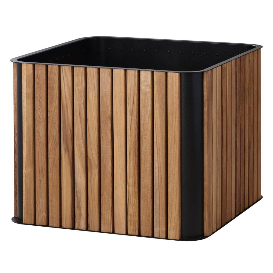 Caneline Combine Planter - Square Teak Wholesale