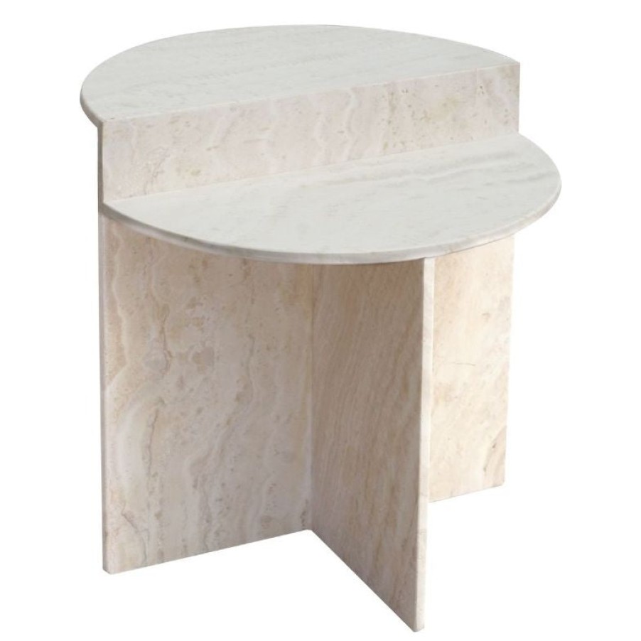 Trit House Radius Side Table Travertine Clearance