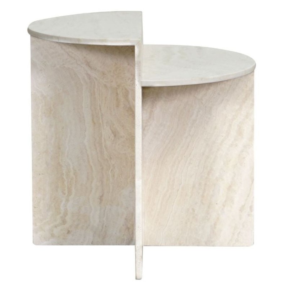 Trit House Radius Side Table Travertine Clearance