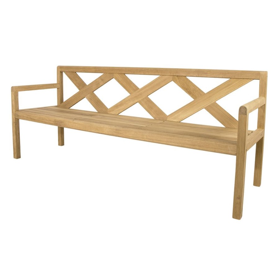 Caneline Grace 3 Seater Bench Teak Wholesale